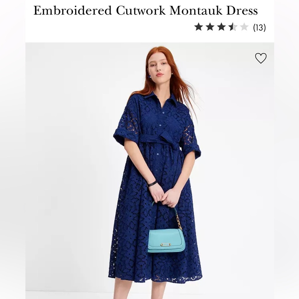 NWT Kate Spade dress, size xxl, Embroidered Cutwork Montauk Dress